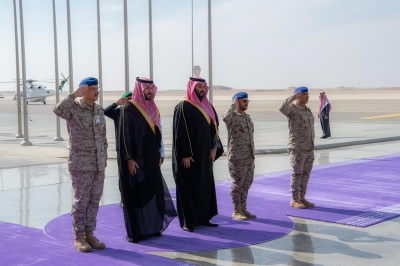 ولي العهد يفتتح مرافق قاعدة الملك سلمان الجوية